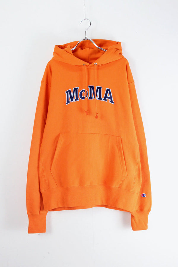 MOMA LOGO REVERSE WEAVE SWEAT HOODIE / ORANGE [NEW]