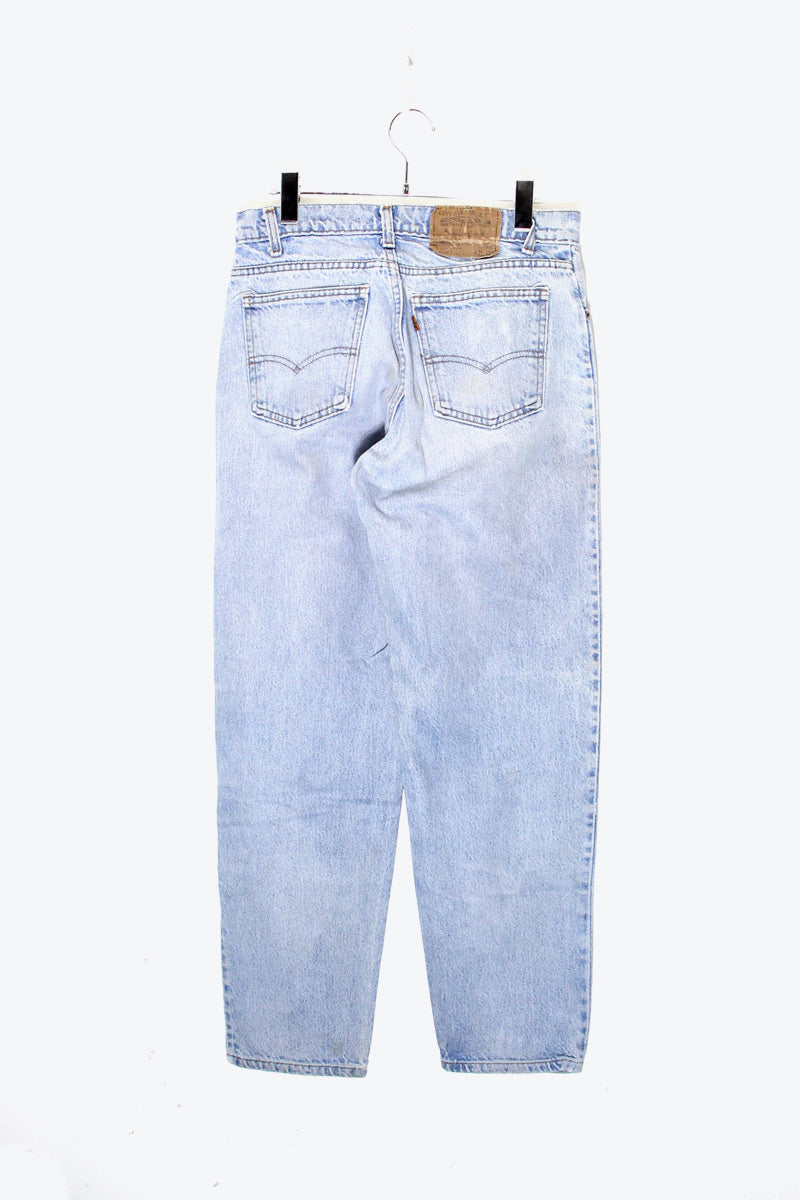 MADE IN USA 97'S 550 ORANGE TAB DENIM PANTS / LIGHT BLUE [SIZE: W31L30 USED]