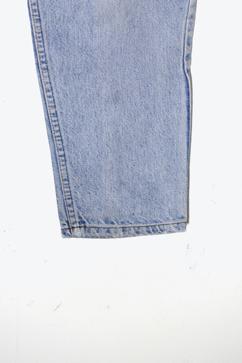 MADE IN USA 97'S 550 ORANGE TAB DENIM PANTS / LIGHT BLUE [SIZE: W31L30 USED]