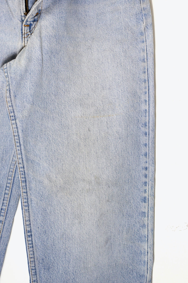 MADE IN USA 97'S 550 ORANGE TAB DENIM PANTS / LIGHT BLUE [SIZE: W31L30 USED]