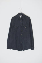 画像をギャラリービューアに読み込む, L/S VEGAN SUEDE SHIRT / BLACK [SIZE: M USED]
