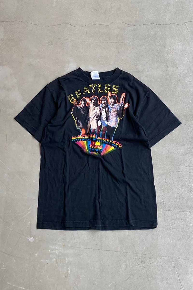 08'S S/S MAGICAL MYSTERY PRINT TOUR BAND T-SHIRT / BLACK [SIZE: M USED]