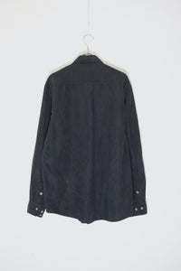 L/S VEGAN SUEDE SHIRT / BLACK [SIZE: M USED]