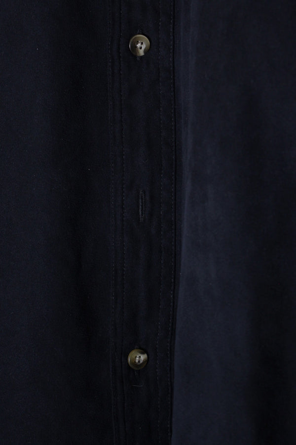 L/S VEGAN SUEDE SHIRT / BLACK [SIZE: M USED]