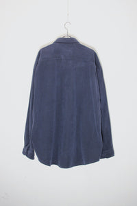90'S L/S VEGAN SUEDE SHIRT / NAVY [SIZE: XL USED]