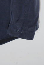 画像をギャラリービューアに読み込む, 90&#39;S L/S VEGAN SUEDE SHIRT / NAVY [SIZE: XL USED]
