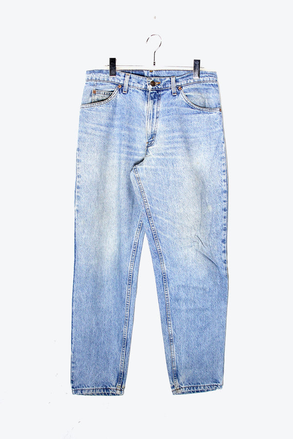 MADE IN PUERTO RICO (USA) 90'S 550 ORANGE TAB DENIM PANTS / LIGHT BLUE [SIZE: W31L30 USED]