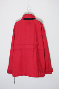 90'S PULLOVER NYLON JACKET / RED [SIZE: XL USED]