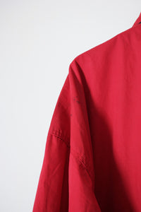 90'S PULLOVER NYLON JACKET / RED [SIZE: XL USED]