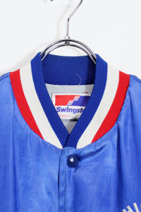 MADE IN USA 80'S CHICAGO CUBS NYLON STADIUM JACKET / BLUE [SIZE: M USED]