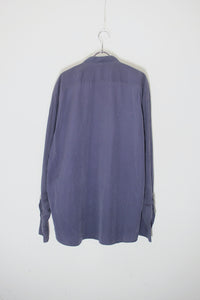 L/S BAND COLLAR SHIRT / PURPLE [SIZE: L USED]