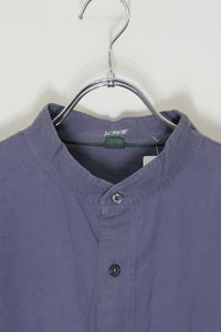 L/S BAND COLLAR SHIRT / PURPLE [SIZE: L USED]