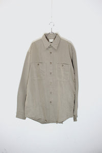 L/S RAYON SHIRT / BEIGE [SIZE: M DEADSTOCK/NOS]