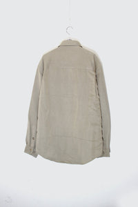 L/S RAYON SHIRT / BEIGE [SIZE: M DEADSTOCK/NOS]