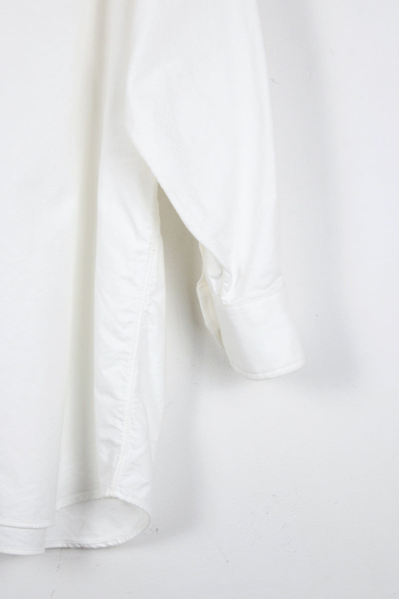 90'S L/S BD COTTON SHIRT / WHITE [SIZE:XL相当 USED]