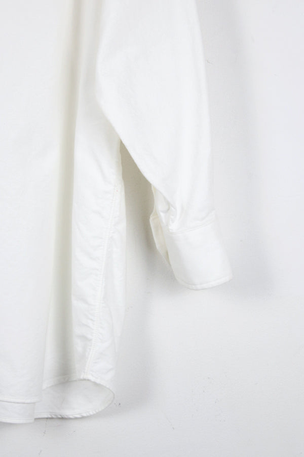 90'S L/S BD COTTON SHIRT / WHITE [SIZE:XL相当 USED]