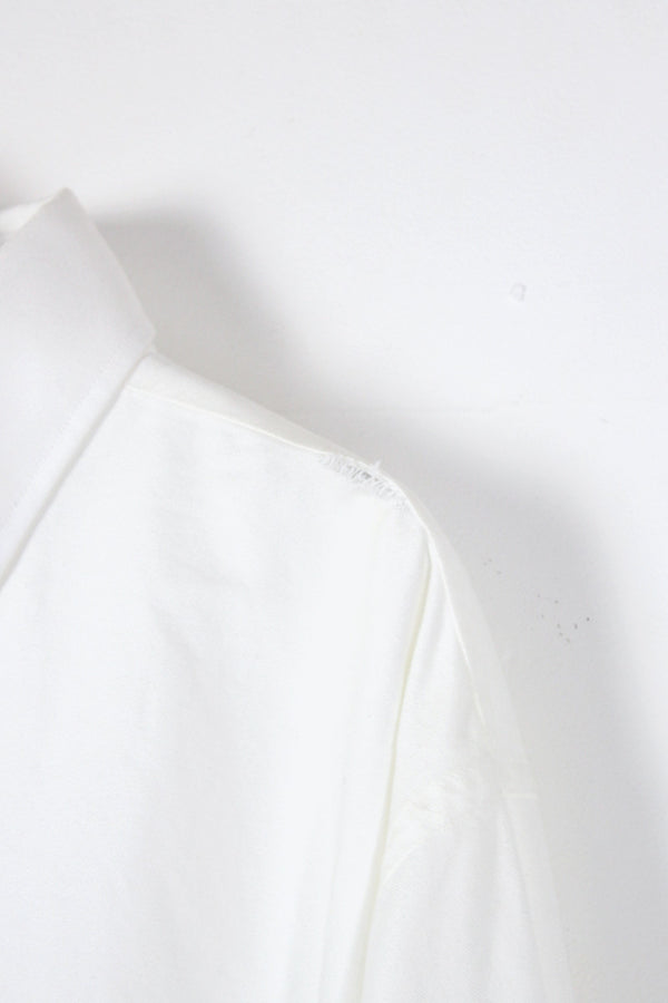 90'S L/S BD COTTON SHIRT / WHITE [SIZE:XL相当 USED]