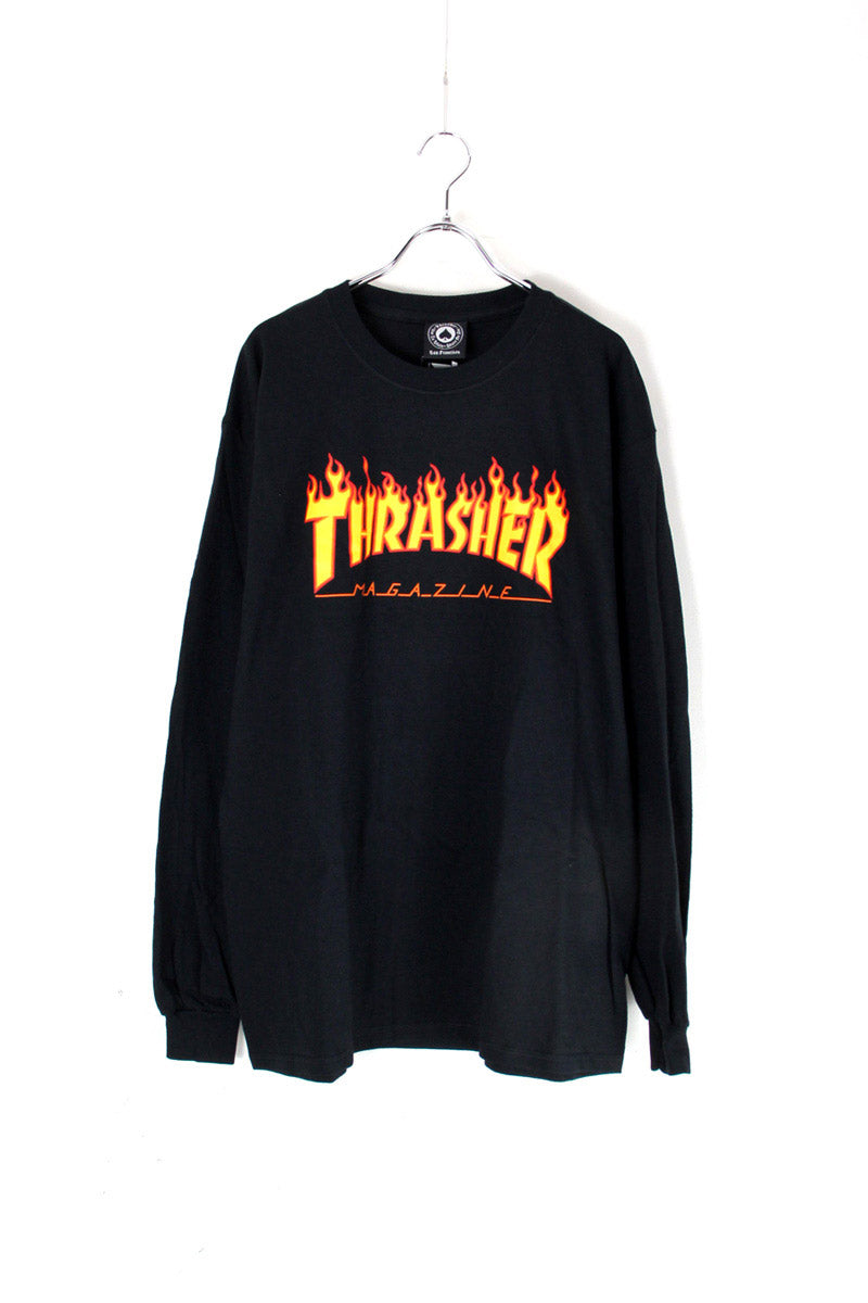 FLAME LOGO L/S TEE / BLACK [NEW]