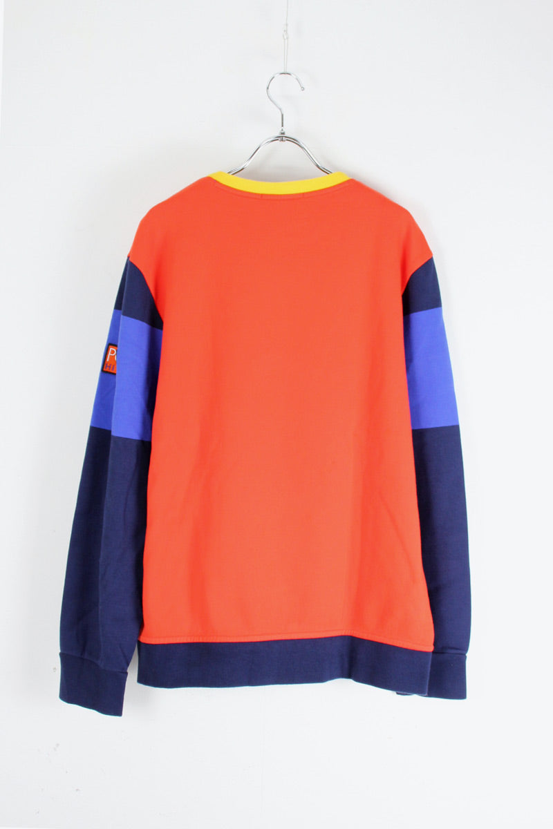 HI TECH CLIMB COLOR BLOCK SWEAT SHIRT / ORANGE [SIZE: M USED]