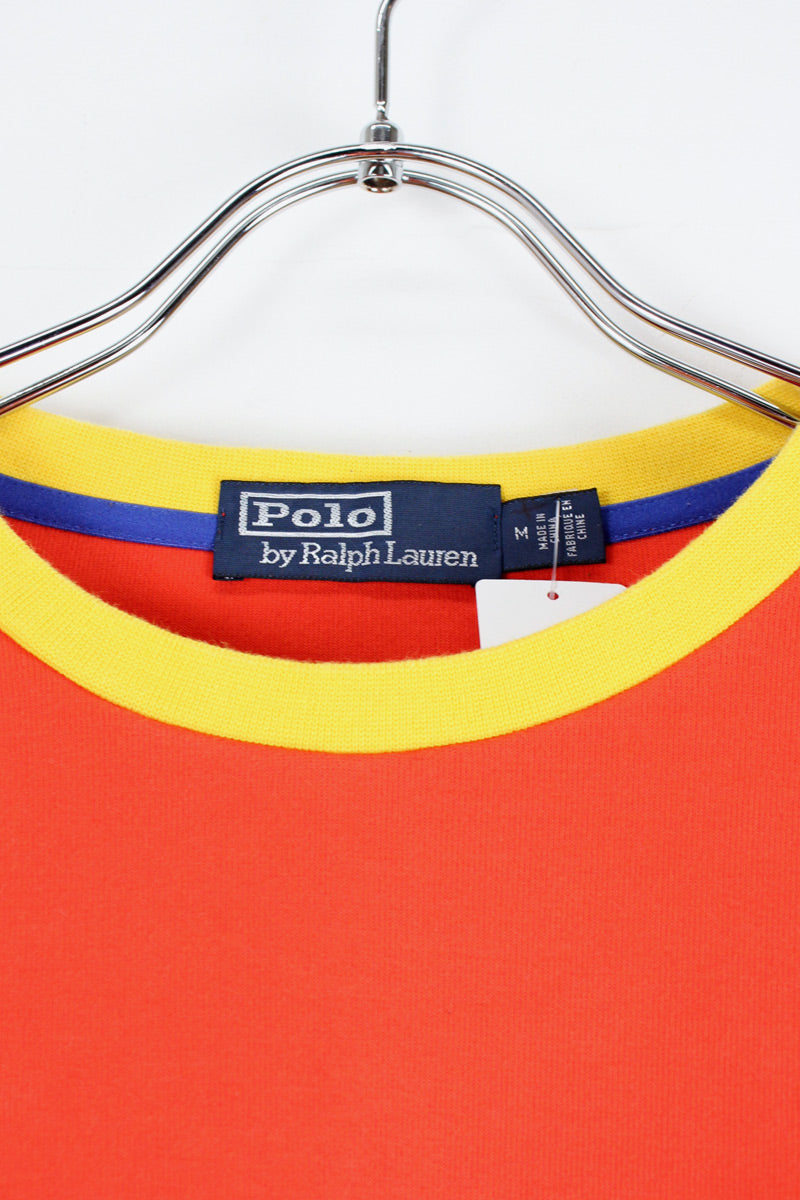 HI TECH CLIMB COLOR BLOCK SWEAT SHIRT / ORANGE [SIZE: M USED]