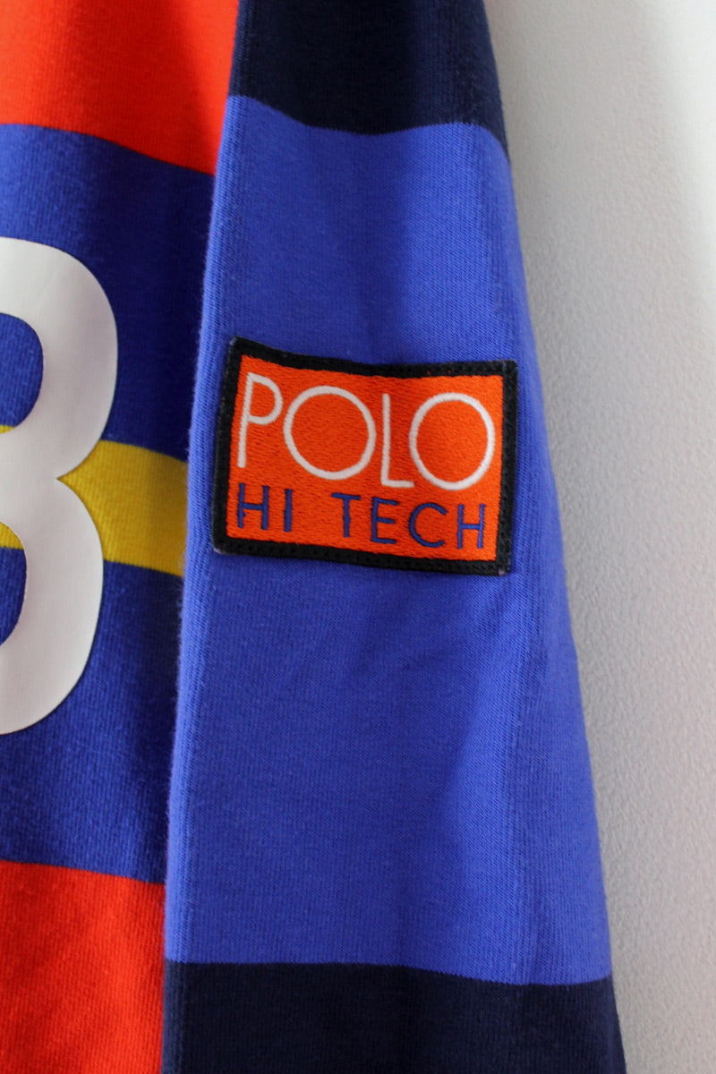 HI TECH CLIMB COLOR BLOCK SWEAT SHIRT / ORANGE [SIZE: M USED]