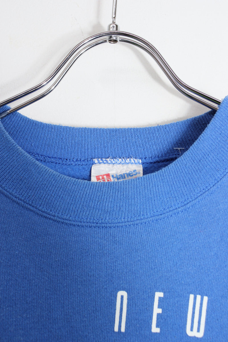 MADE IN USA 90'S NFL NY GIANTS SWEATSHIRT / BLUE [SIZE: L USED]