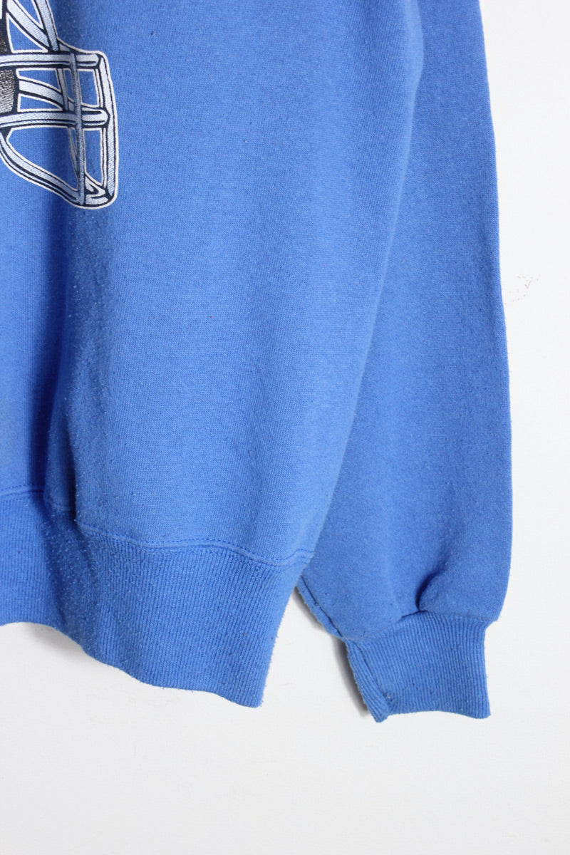 MADE IN USA 90'S NFL NY GIANTS SWEATSHIRT / BLUE [SIZE: L USED]