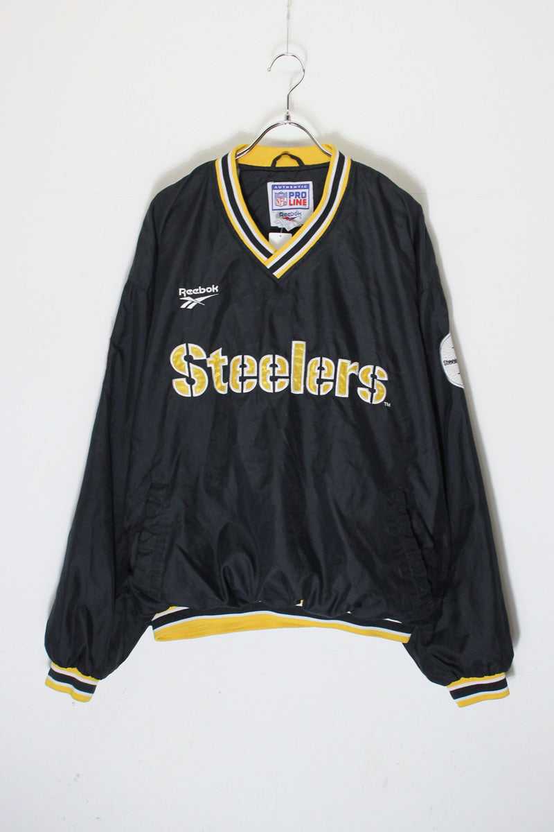 REEBOK/NFL PRO LINE | 90'S NFL STEELERS V-NECK PULLOVER