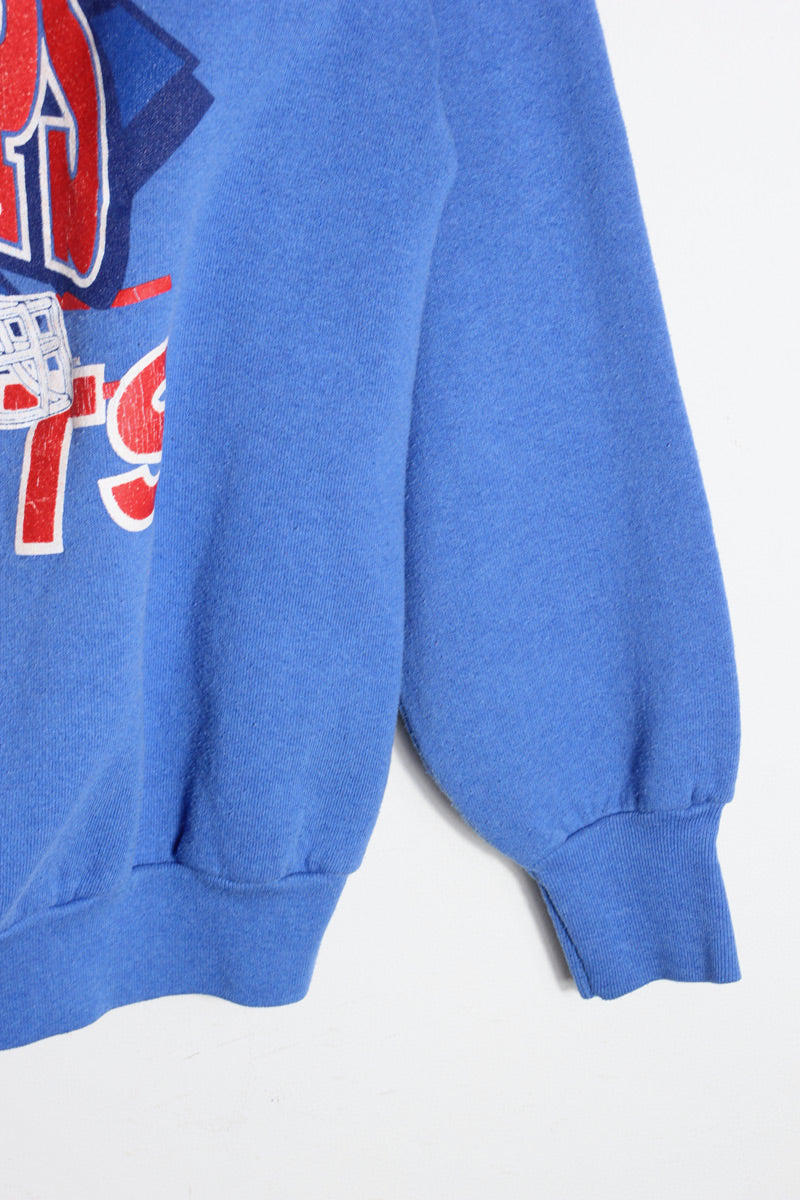 MADE IN USA 90'S NFL NY GIANTS SWEATSHIRT / BLUE [SIZE: L USED]