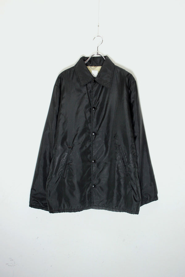 80'S NYLON COACH JACKET / BLACK [ SIZE:S USED ]