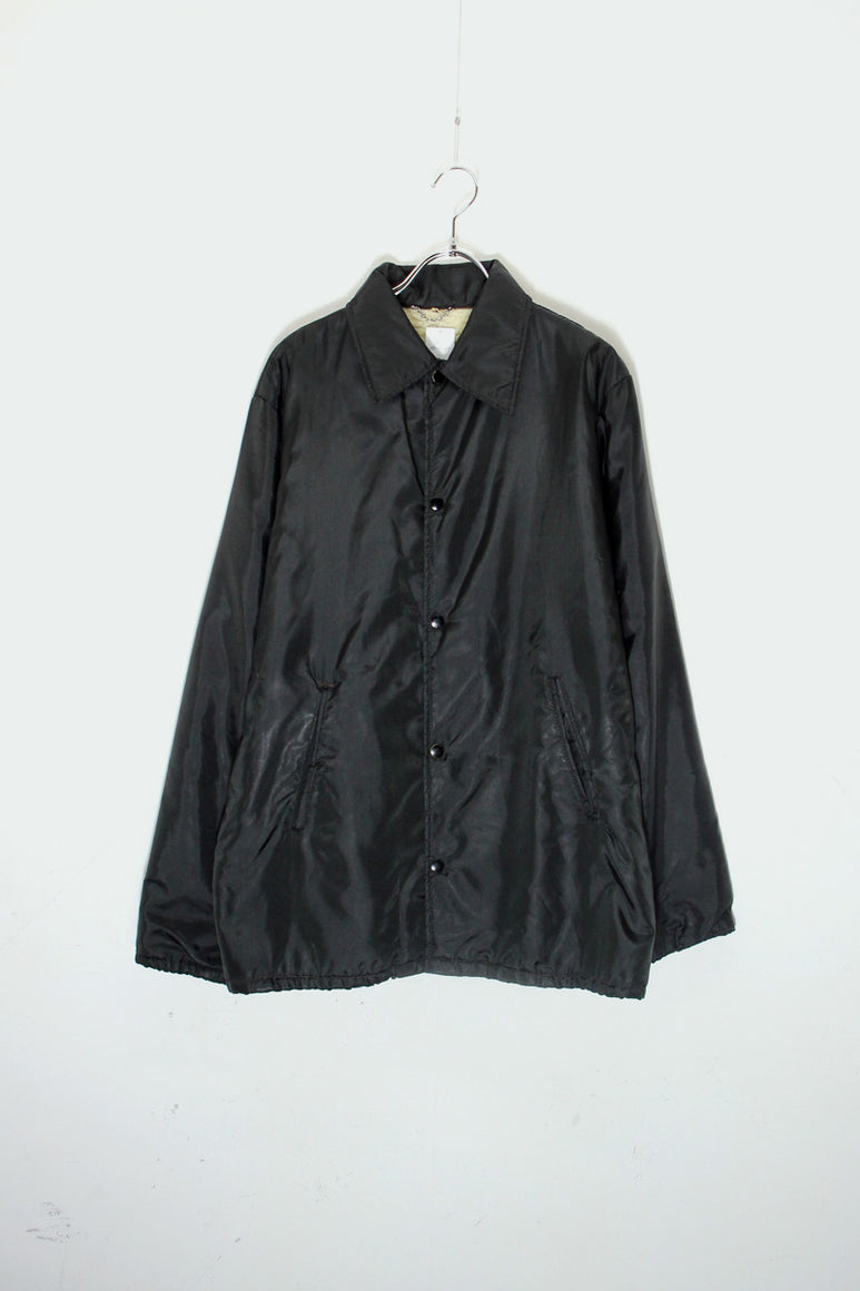 80'S NYLON COACH JACKET / BLACK［ SIZE:S USED ]