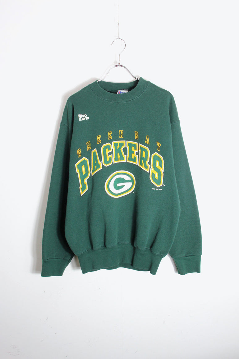 MADE IN USA 90'S NFL GREEN BAY PACKERS SWEATSHIRT / GREEN [SIZE: M USED]
