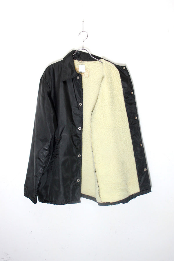 80'S NYLON COACH JACKET / BLACK [ SIZE:S USED ]