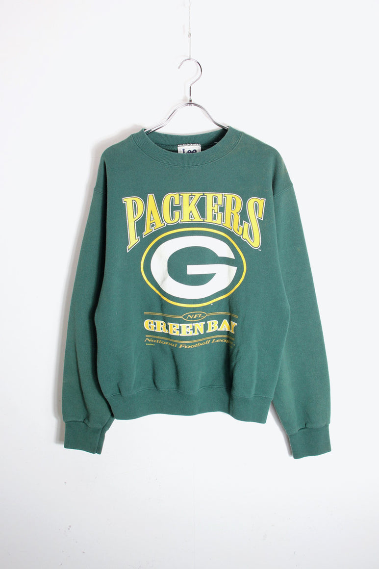 MADE IN USA 90'S NFL GREEN BAY PACKERS SWEATSHIRT / GREEN [SIZE: L USED]