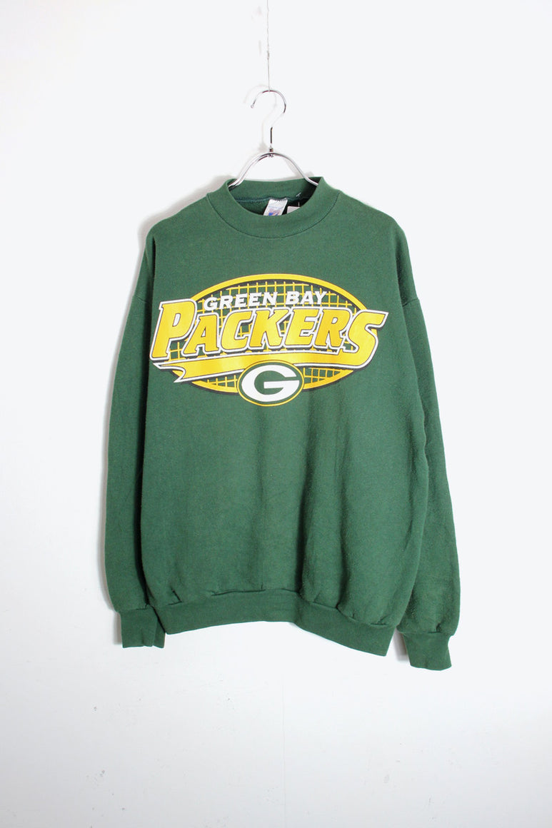 90'S NFL GREEN BAY PACKERS SWEATSHIRT / GREEN [SIZE: M USED]
