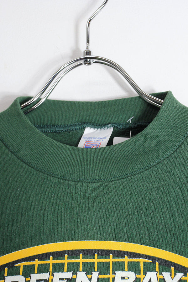 90's NFL GREEN BAY PACKERS SWEATSHIRT / GREEN [SIZE: M USED]