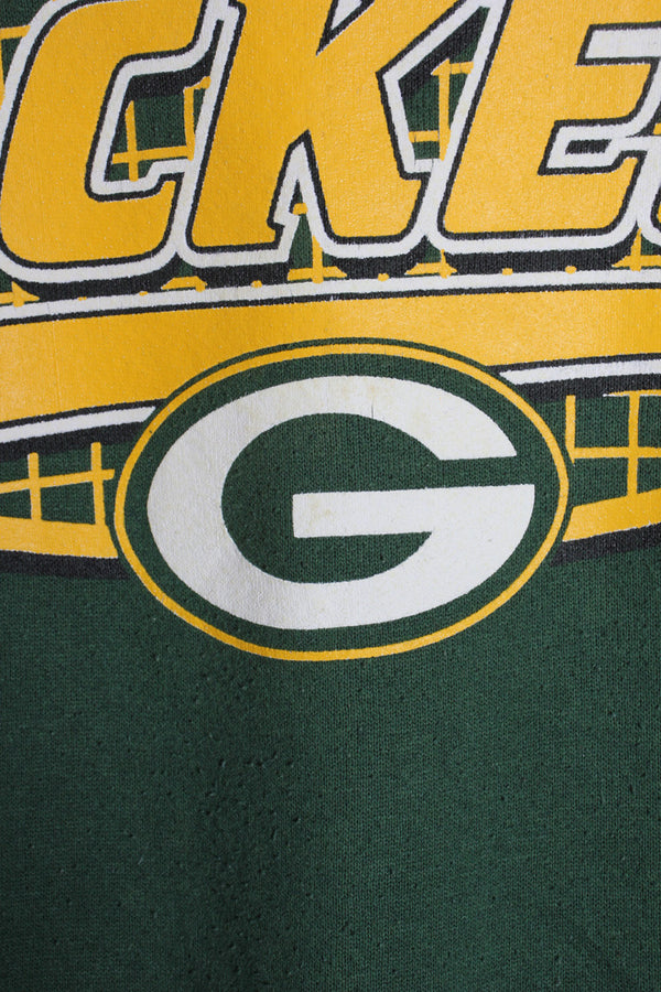 90's NFL GREEN BAY PACKERS SWEATSHIRT / GREEN [SIZE: M USED]