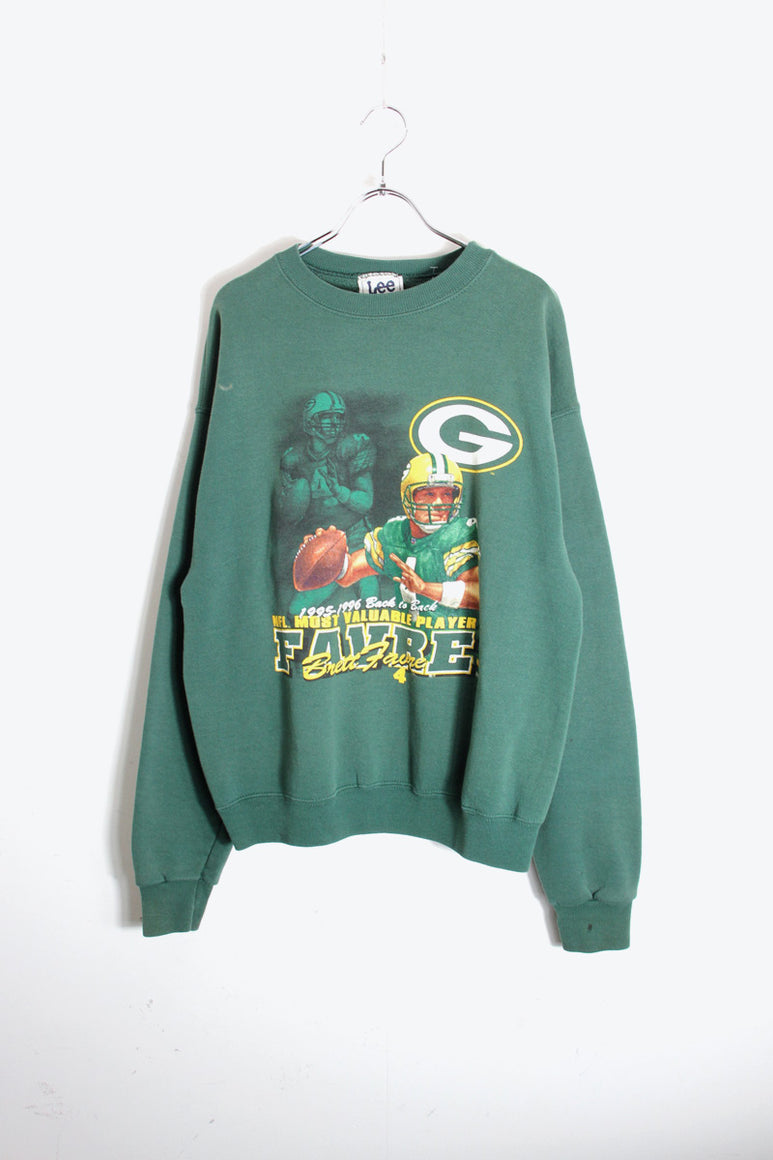 90'S NFL GREEN BAY PACKERS SWEATSHIRT / GREEN [SIZE: XL USED]