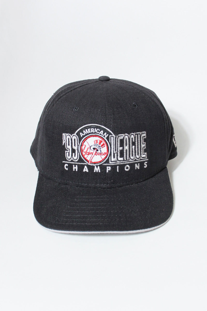 MADE IN USA 99'S AMERICAN LEAGUE NY YANKEES SNAPBACK BASEBALL CAP / BLACK [SIZE: ONE SIZE USED]