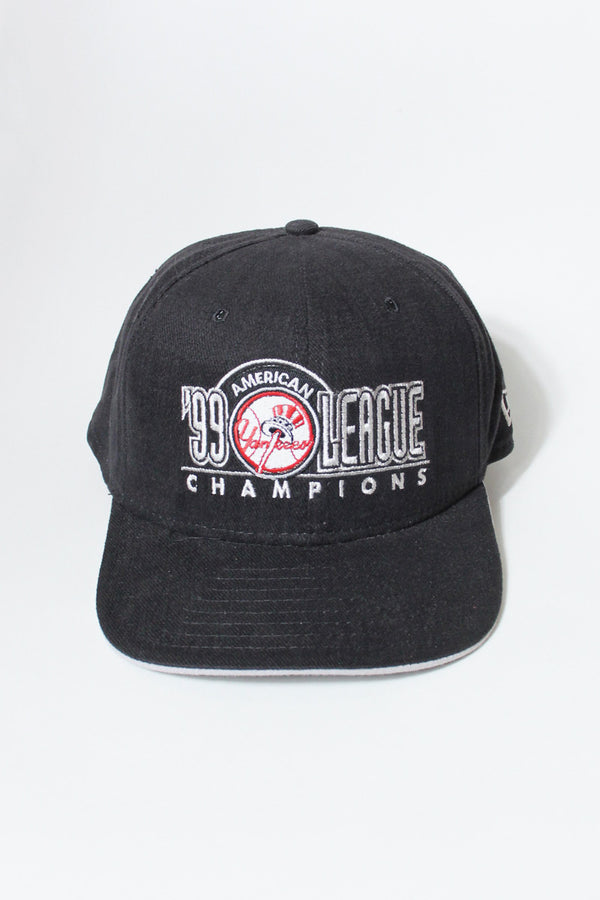 MADE IN USA 99'S AMERICAN LEAGUE NY YANKEES SNAPBACK BASEBALL CAP / BLACK [SIZE: ONE SIZE USED]