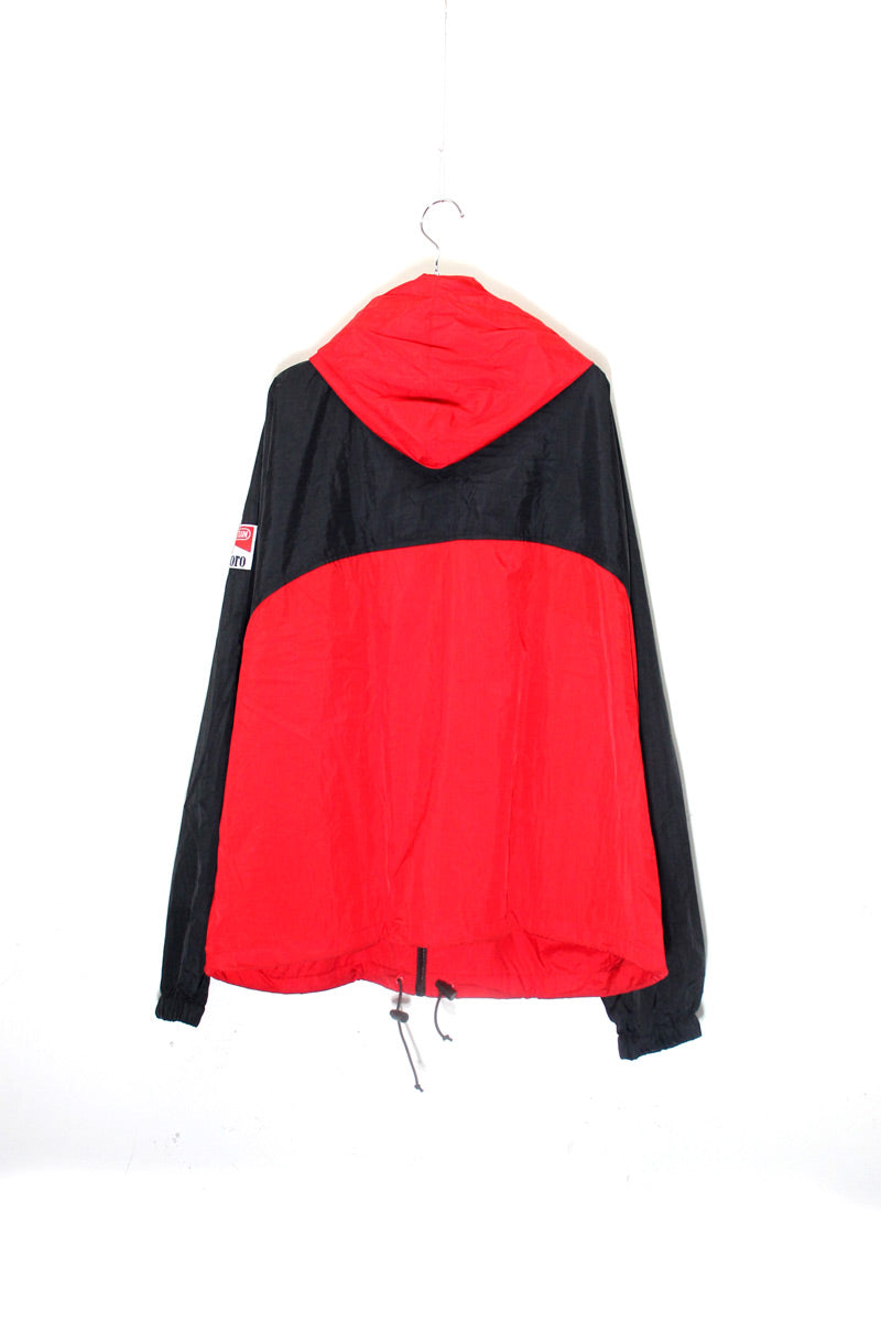 90'S NYLON JACKET & PANTS SET UP / RED / BLACK [DEADSTOCK / NOS]