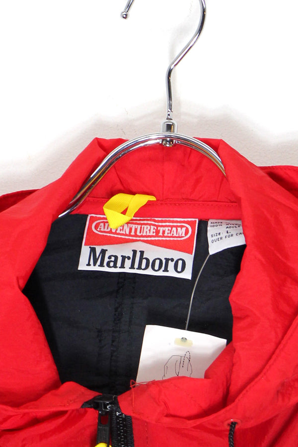 90'S NYLON JACKET & PANTS SET UP / RED / BLACK [DEADSTOCK / NOS]