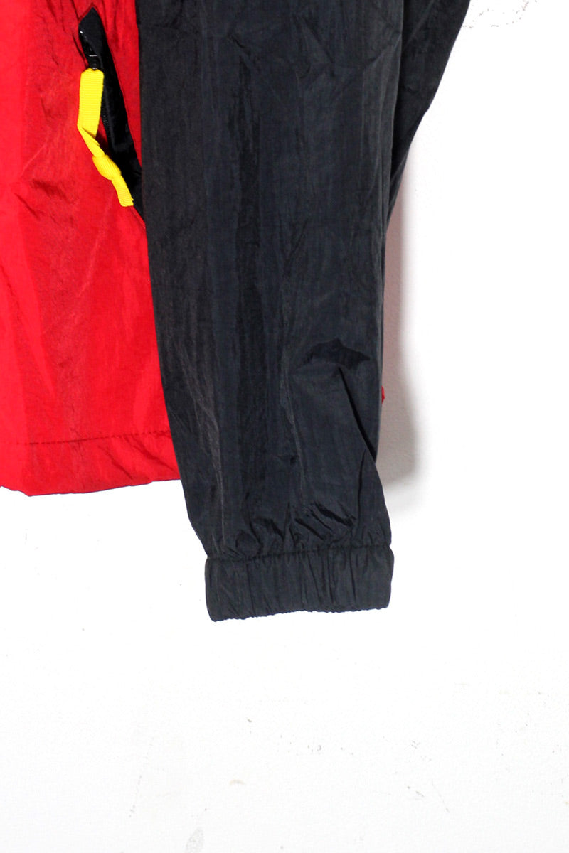 90'S NYLON JACKET & PANTS SET UP / RED / BLACK [DEADSTOCK / NOS]