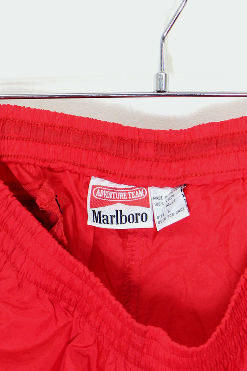90'S NYLON JACKET & PANTS SET UP / RED / BLACK [DEADSTOCK / NOS]
