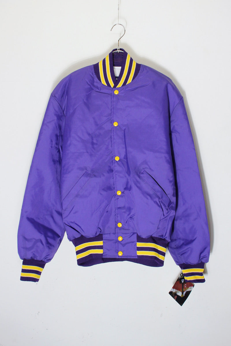 90'S NYLON STADIUM JACKET QUILTING LINER / PURPLE [SIZE: M DEADSTOCK/NOS]
