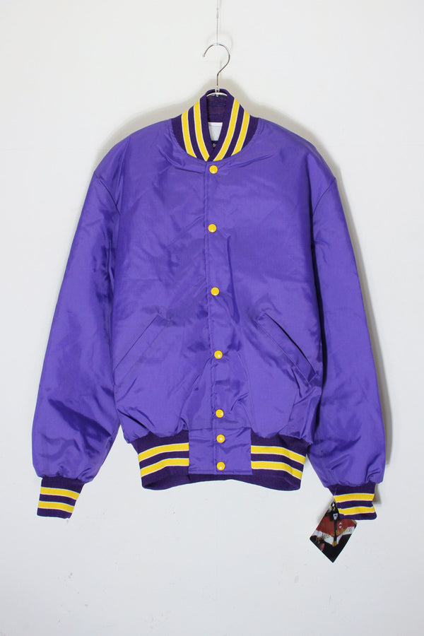 90'S NYLON STADIUM JACKET QUILTING LINER / PURPLE [SIZE: M DEADSTOCK/NOS]