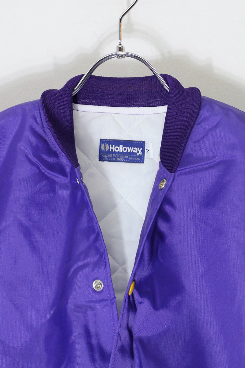 90'S NYLON STADIUM JACKET QUILTING LINER / PURPLE [SIZE: M DEADSTOCK/NOS]