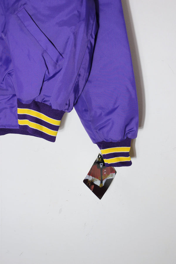 90'S NYLON STADIUM JACKET QUILTING LINER / PURPLE [SIZE: M DEADSTOCK/NOS]
