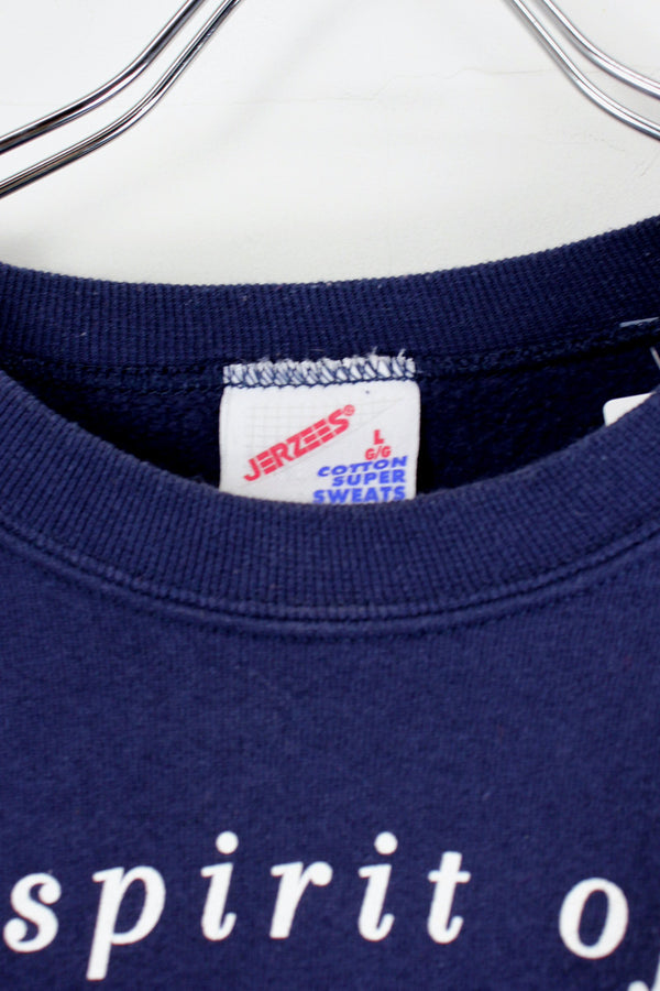 MADE IN USA 90'S YMCA SWEAT SHIRT / NAVY [SIZE: L USED]