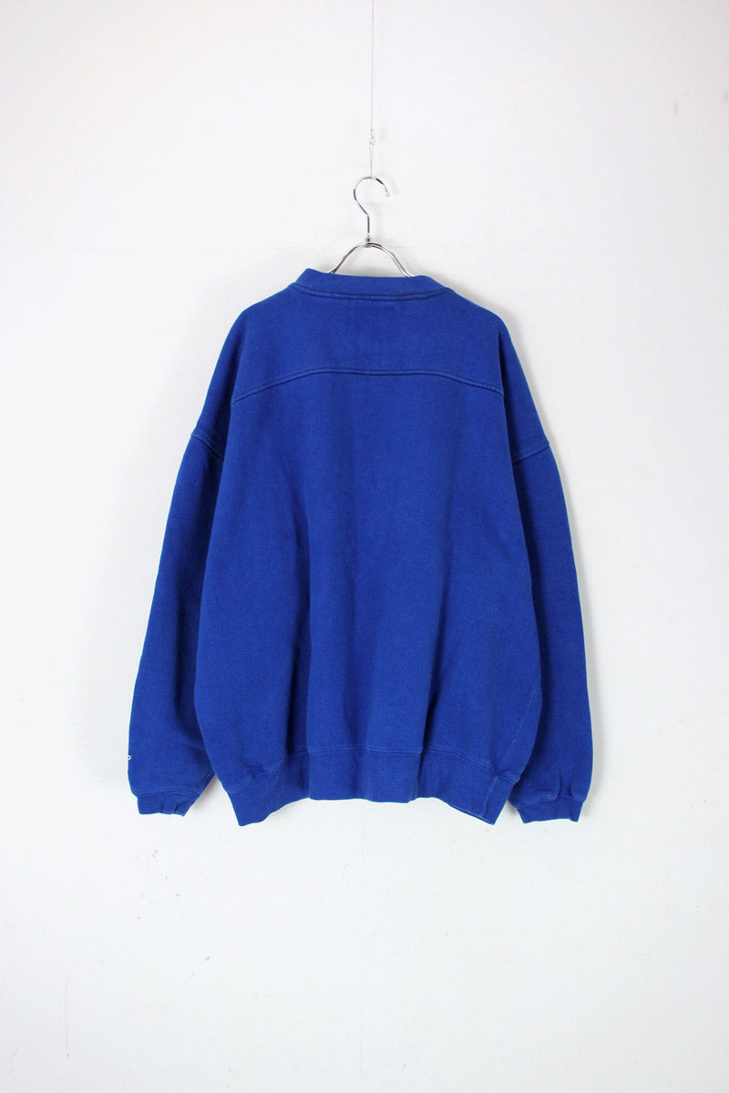 90'S RANGERS HENRY NECK SWEAT SHIRT / BLUE [SIZE: XL USED]